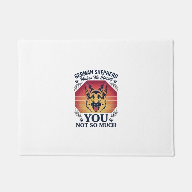 German Shepherd You Dog Retro Sunset Paws_1 Doormat (Front)