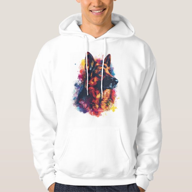 German Shepherds Amongst Cosmic Deities Position Hoodie (Front)
