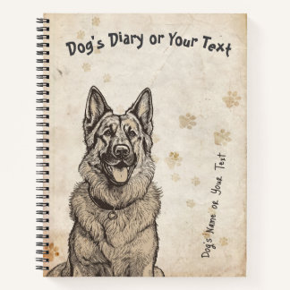 German Shepherd's Diary Notebook