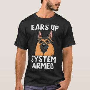 German Shepherds Ears Up Funny Dog V Neck T-Shirt