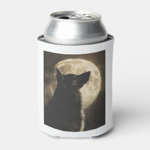 German Shepherds Howling at the Moon Can Cooler
