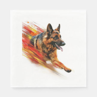German Shepherds in Supersonic Speed Napkin