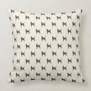 German Shepherds on Cream Background Throw Pillow