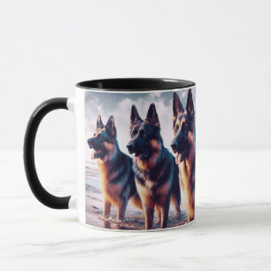 GERMAN SHEPHERDS on the BEACH -208- Mug
