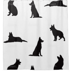 German shepherds shower curtain