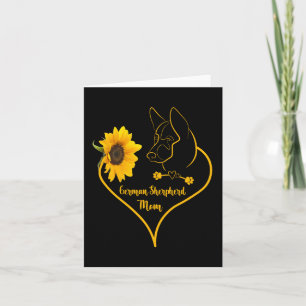 German Sherpherd Mom With Sunflower K9 Lovers Card