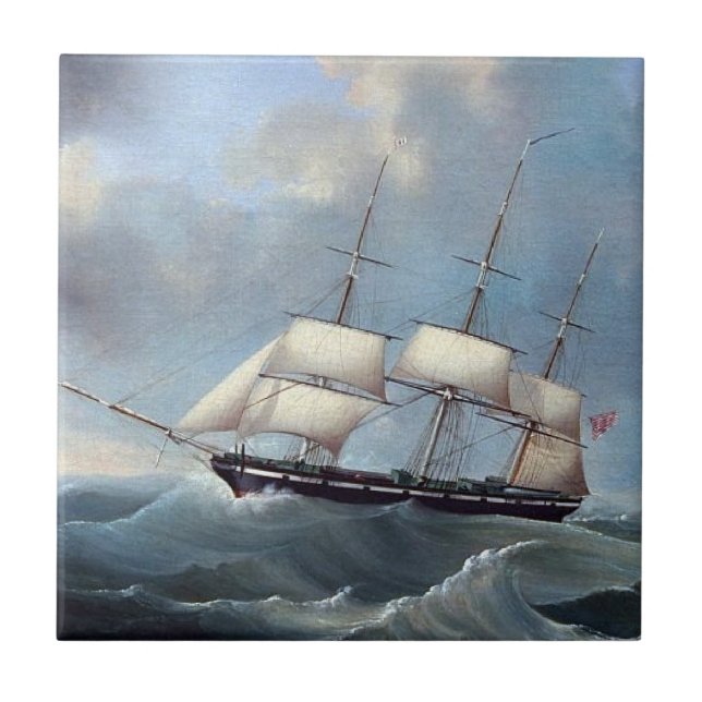 German ship Anne Emilie 1848 Tile (Front)