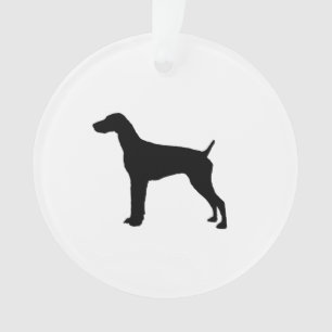 German Short-Haired Pointer Silhouette Love Dogs Ornament