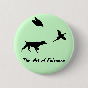 German Shorthair Pointer and Falconry Button