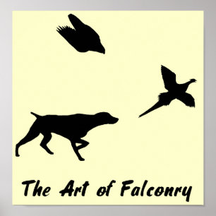 German Shorthair Pointer and Falconry Poster