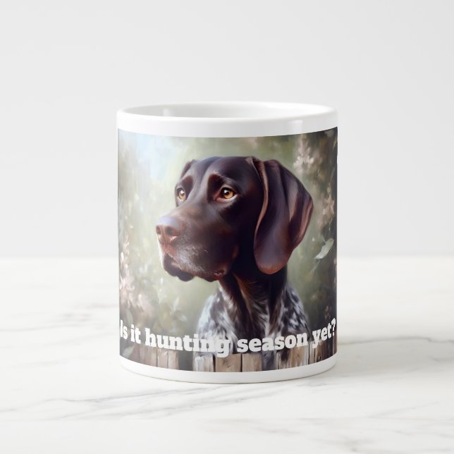 German Shorthair Pointer "Bird Season"  Large Coffee Mug (Front)