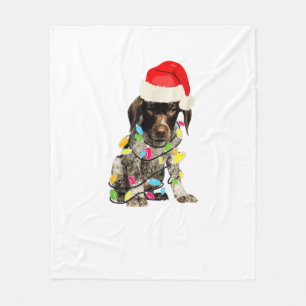 German Shorthair Pointer Christmas Design Fleece Blanket
