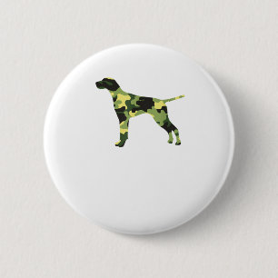 German Shorthair Pointer _ Dog Camouflage Silhouet 2 Inch Round Button