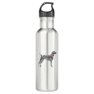German Shorthair Pointer I GSP Dog Mom I Love Hear 710 Ml Water Bottle