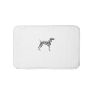 German Shorthair Pointer I GSP Dog Mom I Love Hear Bath Mat