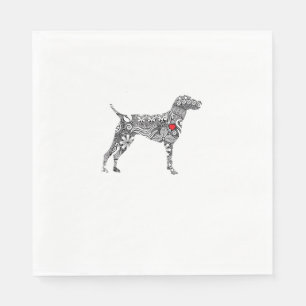 German Shorthair Pointer I GSP Dog Mom I Love Hear Napkin