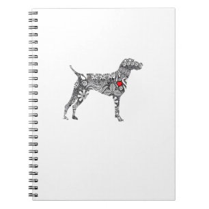 German Shorthair Pointer I GSP Dog Mom I Love Hear Notebook