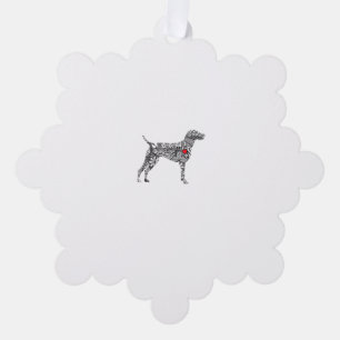 German Shorthair Pointer I GSP Dog Mom I Love Hear Ornament Card