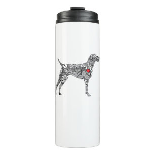 German Shorthair Pointer I GSP Dog Mom I Love Hear Thermal Tumbler