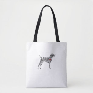 German Shorthair Pointer I GSP Dog Mom I Love Hear Tote Bag