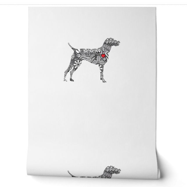 German Shorthair Pointer I GSP Dog Mom I Love Hear Wallpaper (Unrolling)
