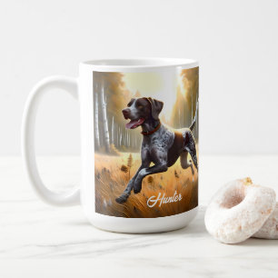 German Shorthair Pointer Running Coffee Mug