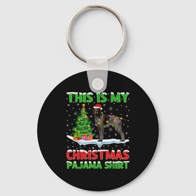 German Shorthaired Inter Dog This Is My Christmas  Keychain (Front)