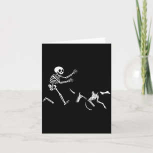 German Shorthaired Inter Running Skeleton Hallowee Card