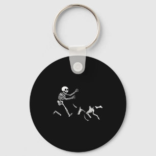 German Shorthaired Inter Running Skeleton Hallowee Keychain
