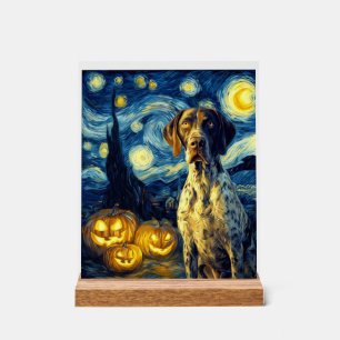 German Shorthaired Pointer 1 Cute Dog Halloween Ja Acrylic Sign