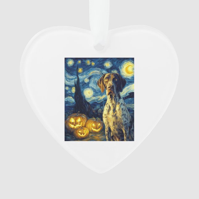German Shorthaired Pointer 1 Cute Dog Halloween Ja Ornament (Front)