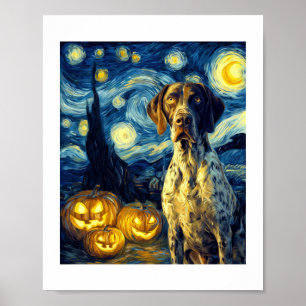 German Shorthaired Pointer 1 Cute Dog Halloween Ja Poster