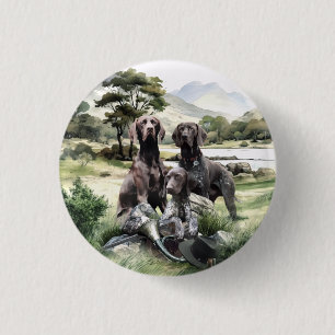 German Shorthaired Pointer 1 Inch Round Button