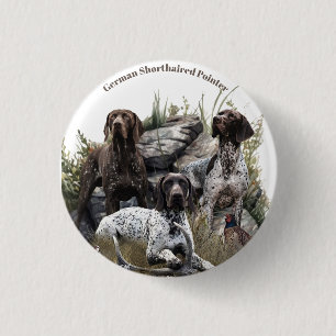 German Shorthaired Pointer 1 Inch Round Button