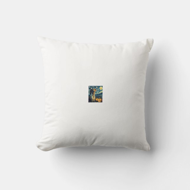 German Shorthaired Pointer 2 Cute Dog Halloween Ja Throw Pillow (Front)