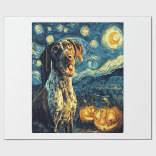 German Shorthaired Pointer 2 Cute Dog Halloween Ja Wrapping Paper