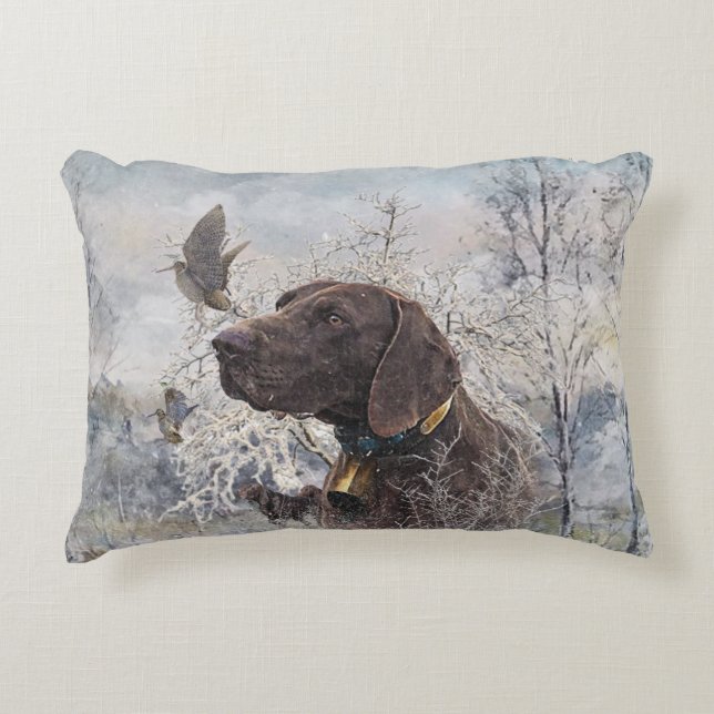 German Shorthaired Pointer Accent Pillow (Front)