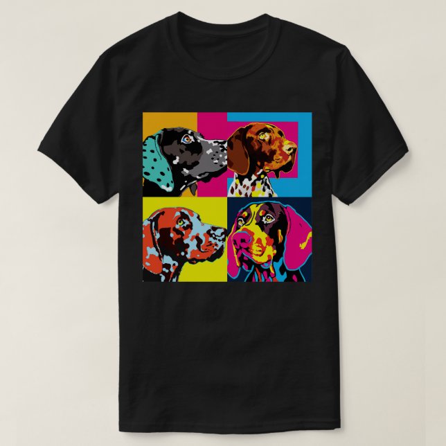 German Shorthaired Pointer Art Dog Lover Gifts T-Shirt (Design Front)