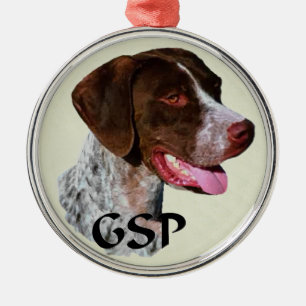 German Shorthaired Pointer Art Metal Ornament