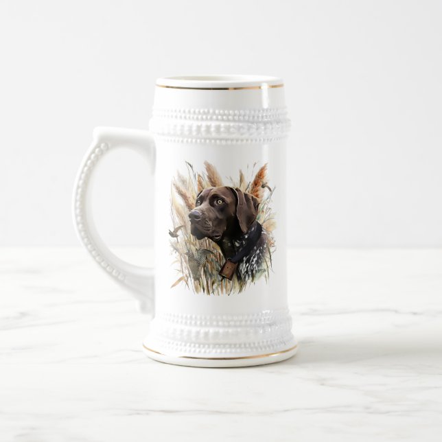 German Shorthaired Pointer Beer Stein (Left)