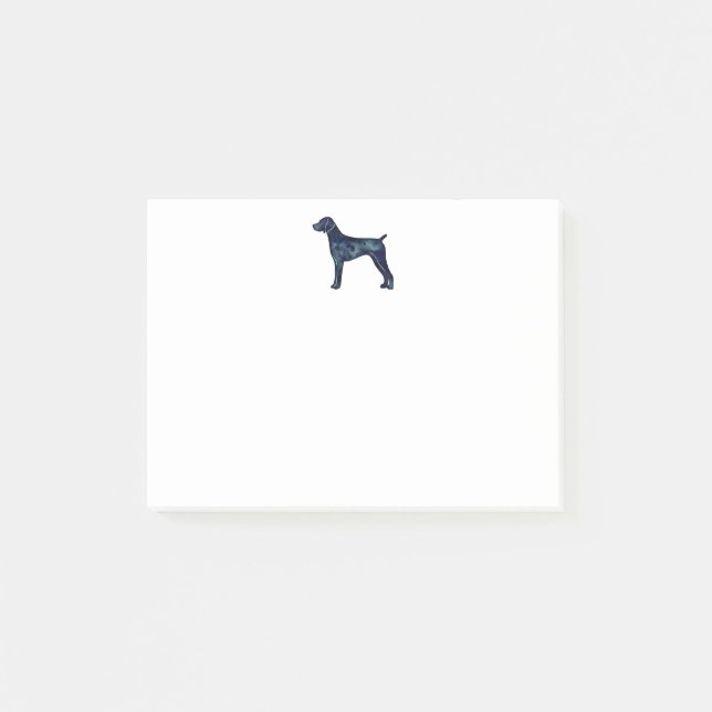 German Shorthaired Pointer Black watercolor Post-it Notes (Front)