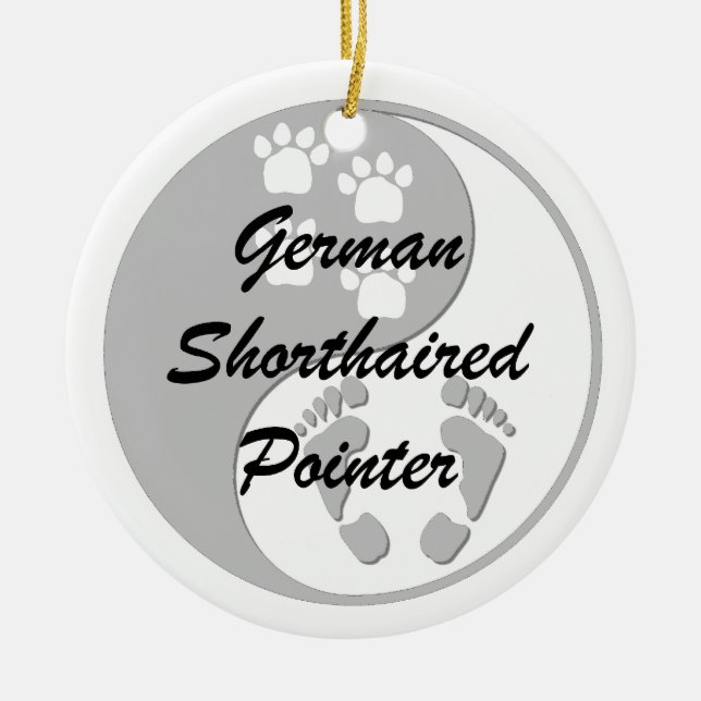 german shorthaired pointer ceramic ornament (Front)