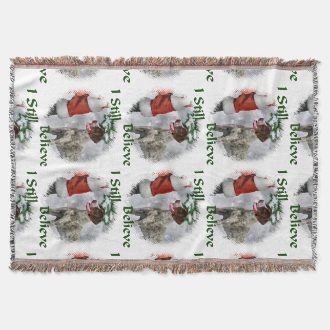 German Shorthaired Pointer Christmas Throw Blanket (Front)