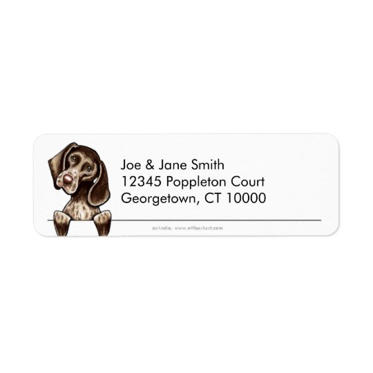 German Shorthaired Pointer Clean and Simple Return Address Label