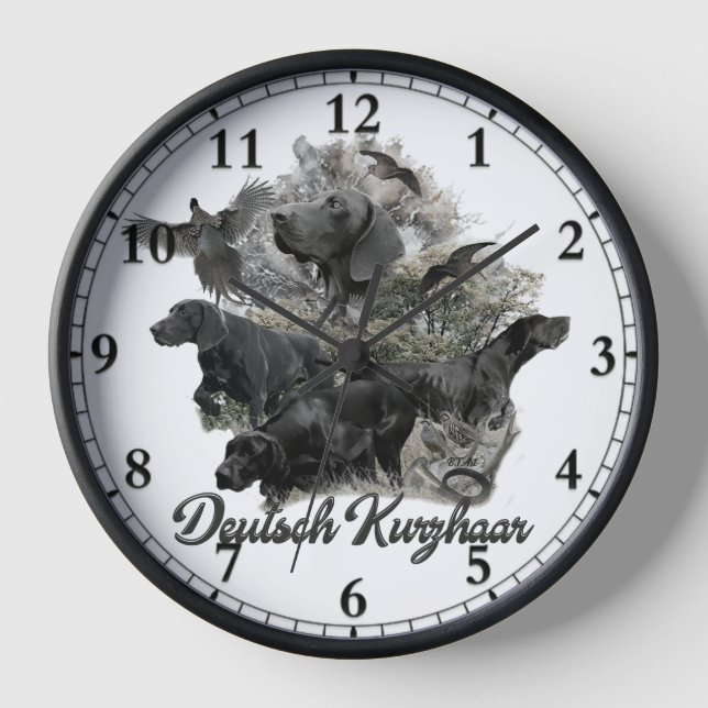 German Shorthaired pointer   Clock (Front)