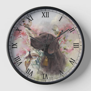 German shorthaired pointer clock