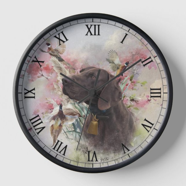 German shorthaired pointer  clock (Front)