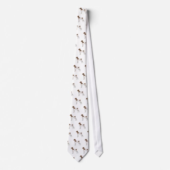 german shorthaired pointer colour silhouette tie (Front)
