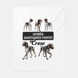 German Shorthaired Pointer Crew Fleece Blanket