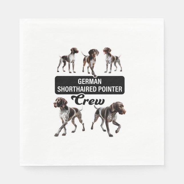 German Shorthaired Pointer Crew  Napkin (Front)